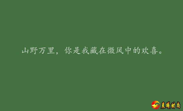 山野万里，你是我藏在微风中的欢喜