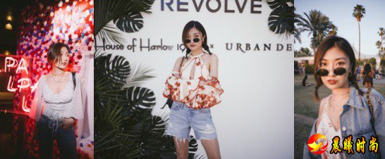  同款House of Harlow 1960 x REVOLVE HARMONY上衣@REVOLVE－RMB 936 相似款GRLFRND高腰牛仔短裤@REVOLVE－RMB 936 专注于旅行风与复古情怀的REVOLVE自营品牌、洛杉矶新晋设计师潮牌Tularosa